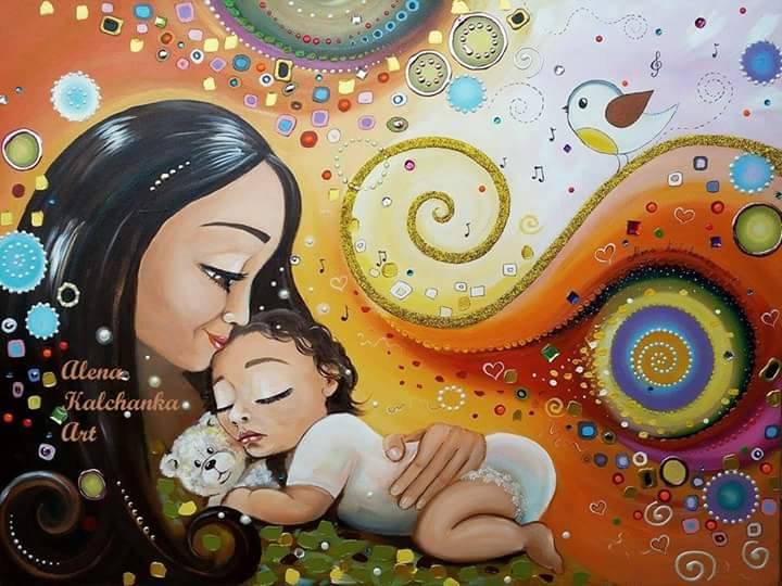 La maternité sous le pinceau Alena Kalchanka | Cocoon Bien Naître